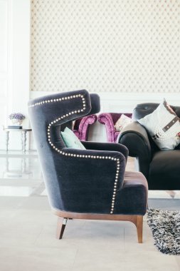 Kanepe üzerinde güzel lüks yastıklar