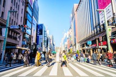 Ginza bölgesinde Japonya