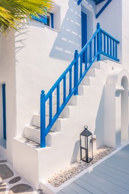 Santorini ve Yunanistan tarzı ile güzel mimari