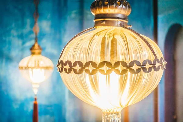 Lampion w stylu Maroko w salonie — Zdjęcie stockowe