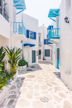 Santorini ve Yunanistan tarzı ile güzel mimari