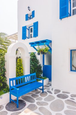 Santorini ve Yunanistan tarzı ile güzel mimari