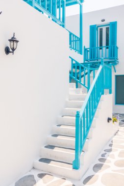 Santorini ve Yunanistan tarzı ile güzel mimari