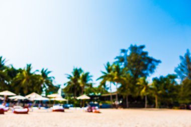 güzel bir plaj ve deniz bulanıklığı