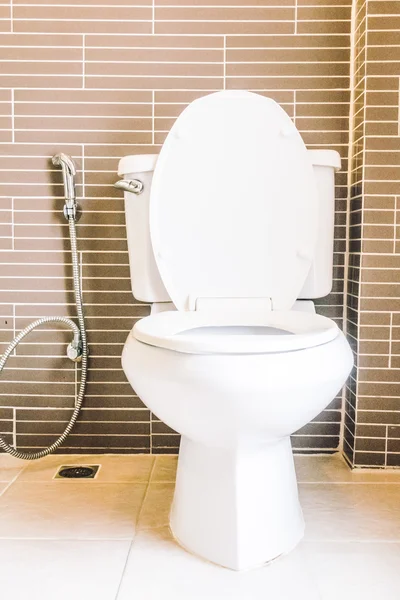 Toilet seat in bathroom interior — Stock Photo, Image