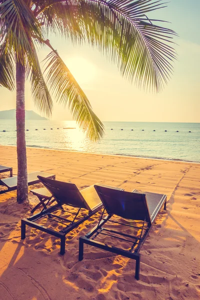 Gyönyörű strand és a pálmafa-tenger — Stock Fotó
