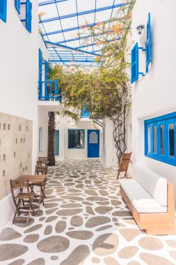 Santorini ve Yunanistan tarzı ile güzel mimari