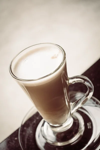 Latte-Kaffeeglas — Stockfoto
