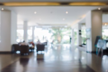 Otel lobisinde ve otel Restoran iç bulanıklığı