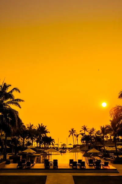 Güzel siluet palmiye ağacı — Stok fotoğraf
