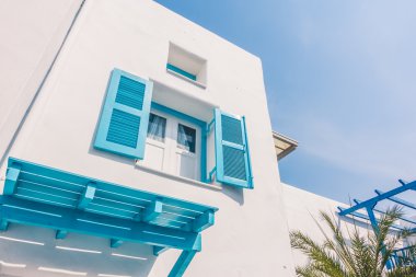 Santorini ve Yunanistan tarzı ile güzel mimari