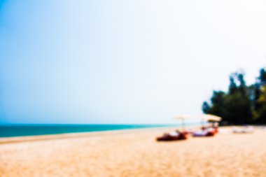 güzel bir plaj ve deniz bulanıklığı