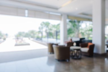 Otel lobisinde ve otel Restoran iç bulanıklığı