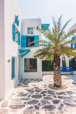 Santorini ve Yunanistan tarzı ile güzel mimari