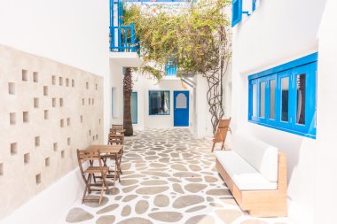 Santorini ve Yunanistan tarzı ile güzel mimari