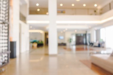 Otel lobisinde ve otel Restoran iç bulanıklığı