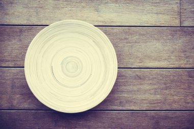 Boş ahşap tabak çanak