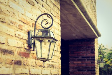 Eski fener dekorasyon duvar
