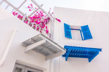 Santorini ve Yunanistan tarzı ile güzel mimari