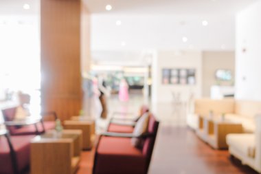 Otel lobisinde ve otel Restoran iç bulanıklığı