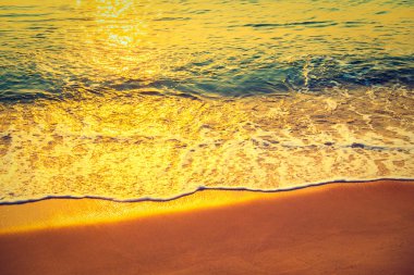 Sahilde deniz dalgaları