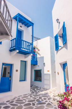 Santorini ve Yunanistan tarzı ile güzel mimari