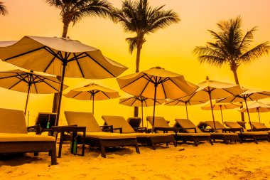 Otel tatil köyünde güzel bir yüzme havuzu