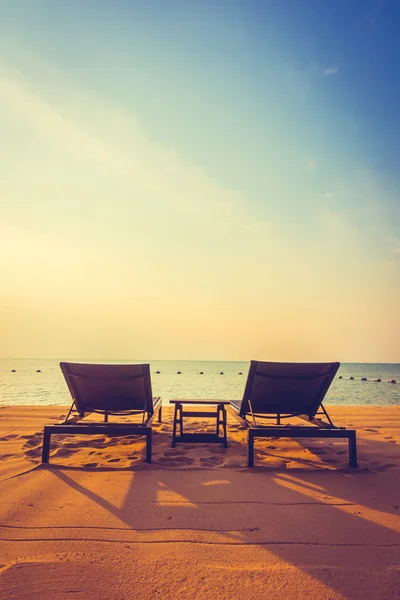 Boş plaj sandalye — Stok fotoğraf
