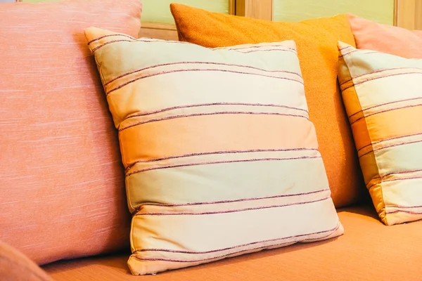 Pillows on sofa decoration — Stock Photo, Image