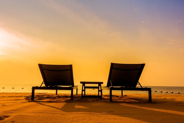 Plaża puste krzesło — Zdjęcie stockowe