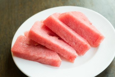 Karpuz Meyve beyaz plaka