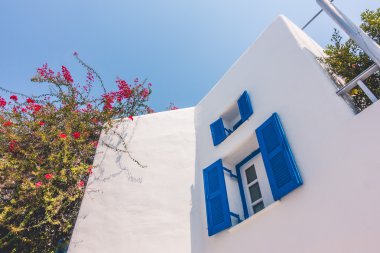 Santorini ve Yunanistan tarzı ile güzel mimari