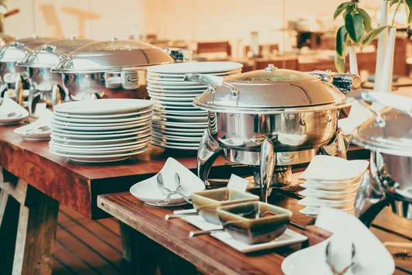 Catering buffet in hotel restaurant — Stock Photo, Image