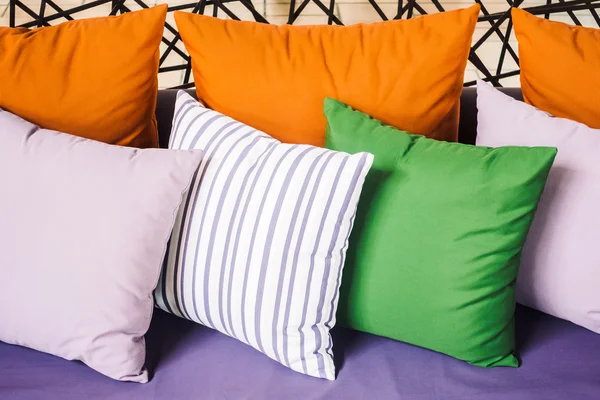 Beautiful luxury Pillows on sofa — Stock Photo, Image