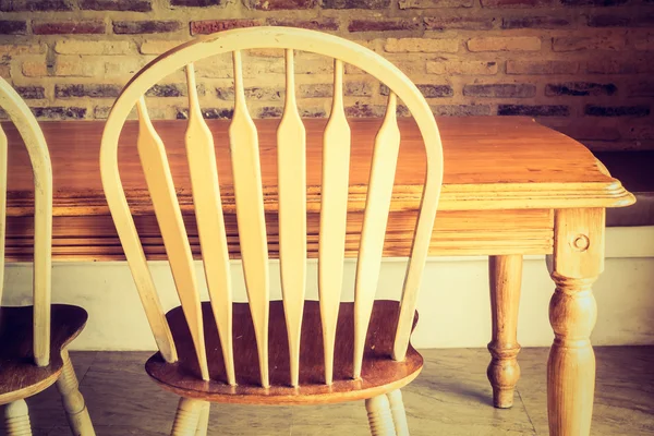 Wooden chair and table — Stock Photo, Image