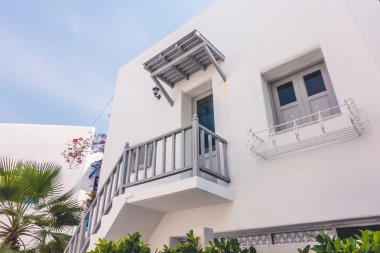 Santorini ve Yunanistan tarzı ile güzel mimari