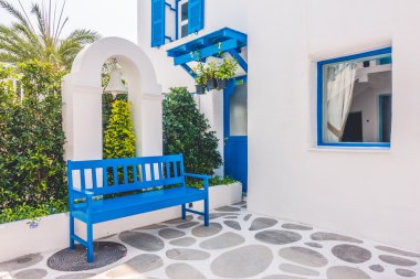 Santorini ve Yunanistan tarzı ile güzel mimari