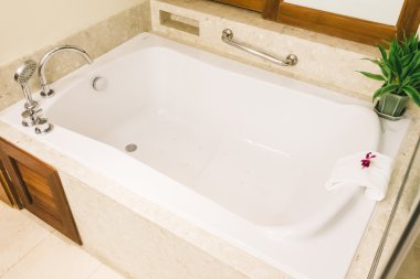 Küvet banyo iç dekorasyon