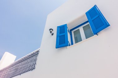 Santorini ve Yunanistan tarzı ile güzel mimari