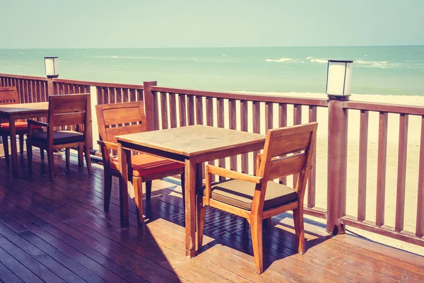 Restaurant de plage extérieur — Photo