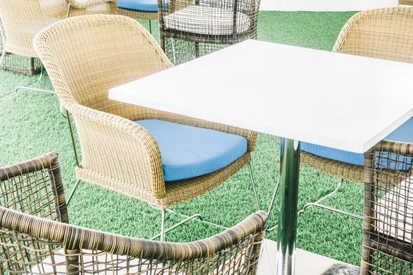 Empty chairs and table in restaurant — Stock Photo, Image