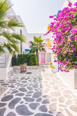 Santorini ve Yunanistan tarzı ile güzel mimari