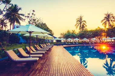 Hindistan cevizi hurma ağaçlarının Silhouettes