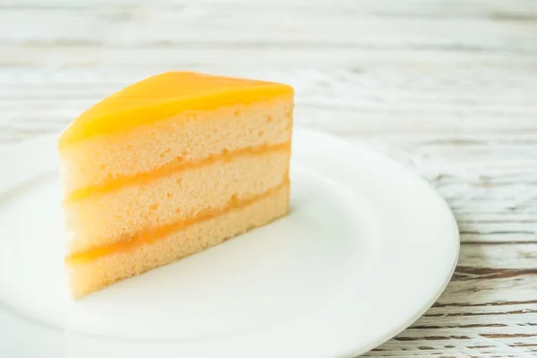 Köstliche orangefarbene Desserttorte — Stockfoto