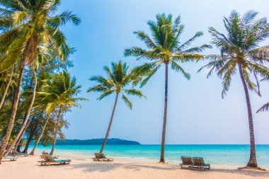 Güzel tropikal deniz ve kum plaj