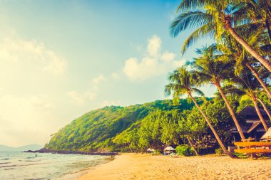 Güzel tropikal plaj ve deniz