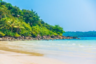 Güzel tropikal deniz ve kum plaj