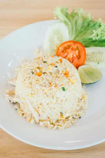 Nasi goreng di piring putih — Stok Foto