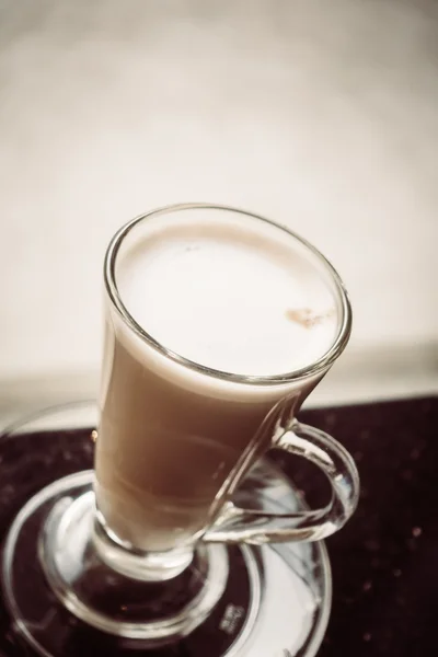 Latte bicchiere di caffè — Foto Stock