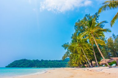 Güzel tropikal deniz ve kum plaj